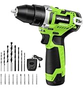 WorkBless 12V Brushless Power Drill, Cordless Drill with LCD Smart Display, 29+1 Torque Setting, ...