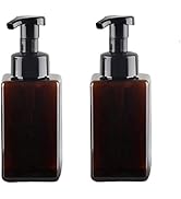 Foaming Soap Dispenser, 450ml(16oz) Refillable Modern Square Pump Bottle for Shampoo, Body Wash, ...