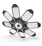 POLARPRA Led Garage Light - 200W 20000LM Super Bright 6500K Garage Lights Ceiling Led w/ 8 Adjust...