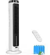 PNTCK 41" Evaporative Air Cooler Swamp Cooler with 3 Speeds, 5 Modes, 12H Timer, Remote, 80° Osci...