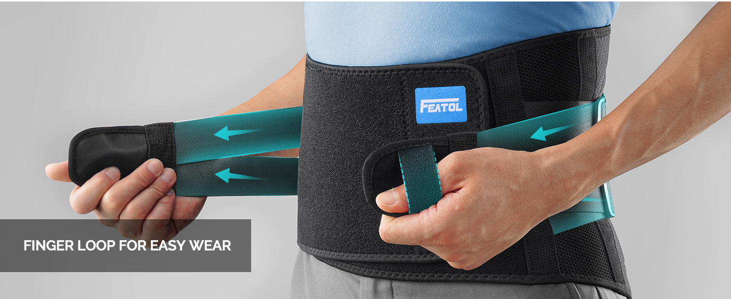 finger loop for easy wear