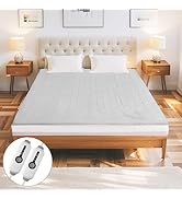 Eydna Electric Mattress Pad Queen Size 60"x80" with 10 Hours Auto Off 4 Heat Setting Dual Control...