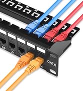 24 Port RJ45 Through Coupler 1U Cat6 Patch Panel