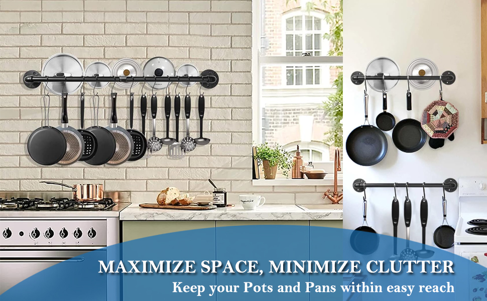 Pipe Pot Pan Rack