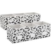 MAX Houser Fabric Storage Bins Cubes Baskets Containers with Dual Plastic Handles for Home Closet...