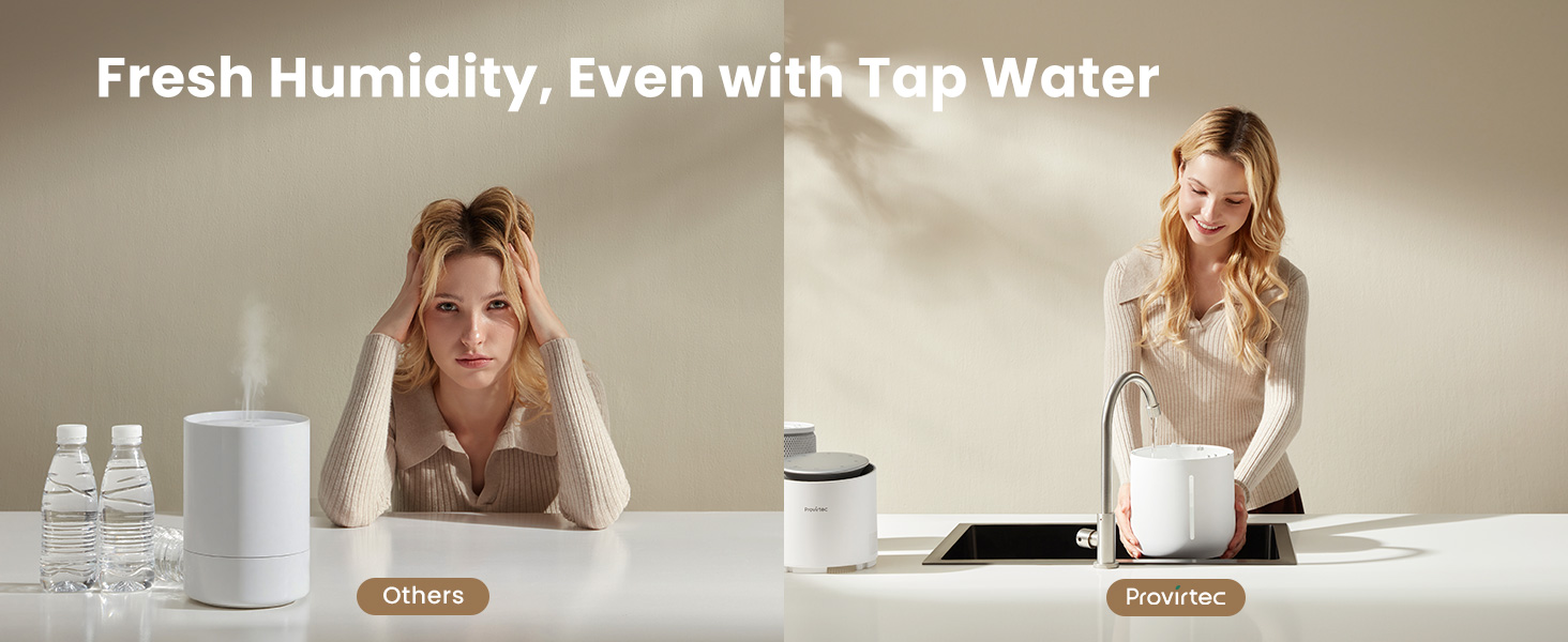 evaporative humidifier baby nursery cool mist small bedroom office desk dorm room easy clean home