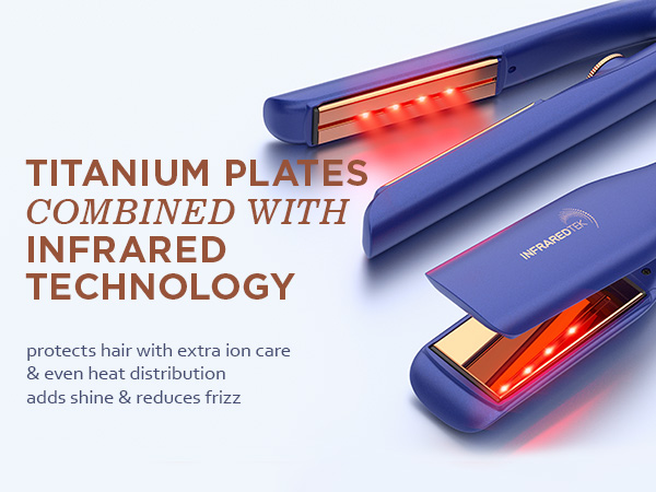 MIRACOMB infrared titanium flat iron hair straightener 1.75