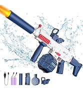 Electric Water Gun,Squirt Gun With Muzzle Flash,Automatic Water Gun Blaster up to 32 FT Long Rang...