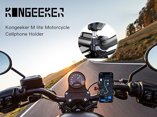 Motorcycle Cell Phone Mount with Vibration Dampener