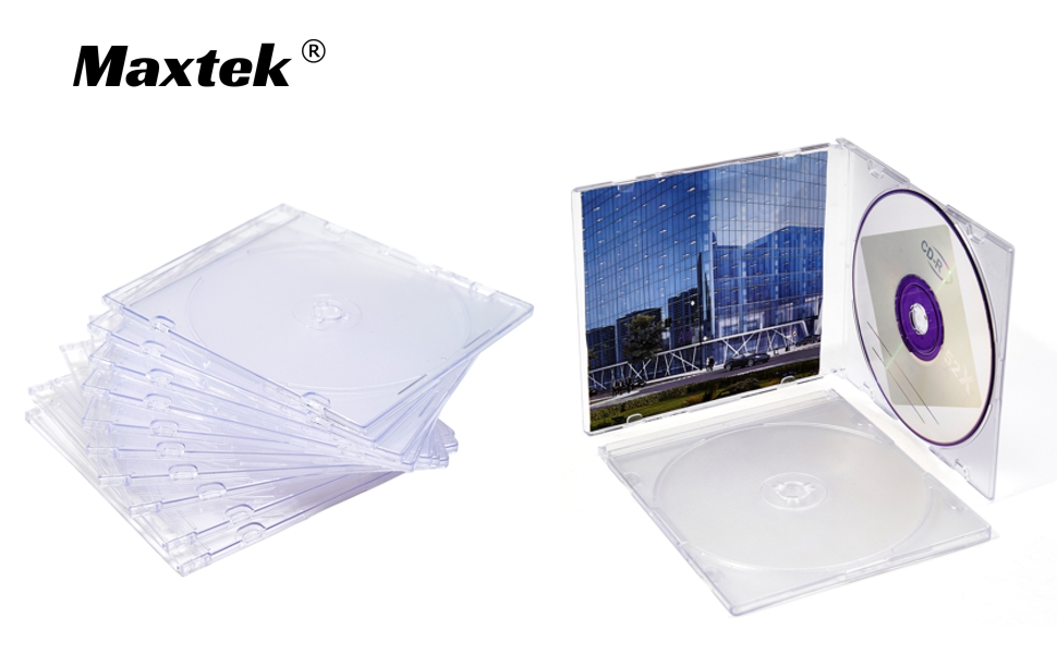 Maxtek Ultra Thin 5.2mm Slim Clear CD Jewel Case
