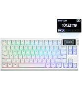 EPOMAKER G84 PRO Wireless Gaming Keyboard with Screen&Knob, 75% Creamy Mechanical Keyboard, 8000m...