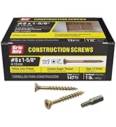 Grip Rite Prime Guard 158GCS1 T25 Star Drive Construction Screws with Type 17 Tip 1-Pound Box, 8 ...