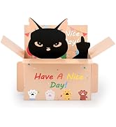 DS. DISTINCTIVE STYLE Middle Finger Cat Birthday Card 3D Pop Up Black Cat Birthday Card Funny Adu...