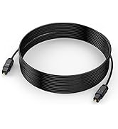 Optical Audio Cable 15 feet, Digital Audio Optical Cable Ultra-Thin Cord, Toslink SPDIF Fiber Opt...