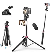 Ulanzi MT-78 Extendable Phone Tripod, 72.83" Selfie Stick Camera Stand