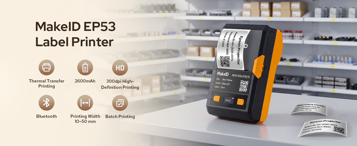EP53 label maker printer labeling machine industrial warehouse