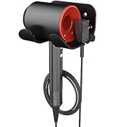 FUNTIN Hair Dryer Holder Wall Mount, Blow Dryer Organizer Wall Mounted,Hair Tool Organizer for Be...