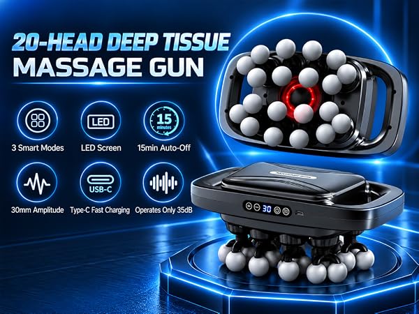 20 head massage gun