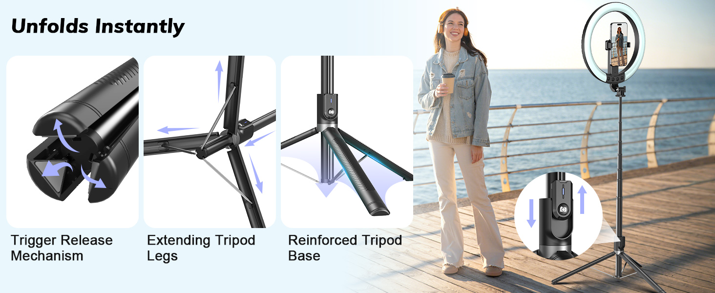 ring light with tripod, content creator kit