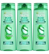 Garnier Fructis Pure Clean Purifying Shampoo, Silicone-Free, 12.5 Fl Oz, 3 Count (Packaging May V...