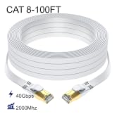 Cat 8 Ethernet Cable 100 FT, Outdoor&amp;Indoor High Speed Heavy Duty Network LAN Internet Cable,SFTP...