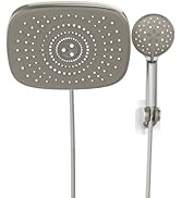 Veken 10'' Rain Shower Head with Handheld, High Pressure Rainfall Showerhead Combo with 5 Handhel...