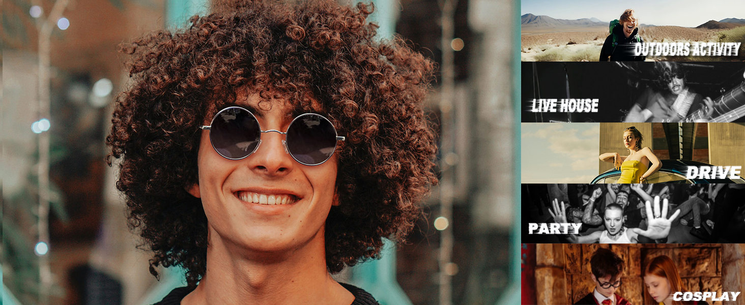 punk rock round sunglasses