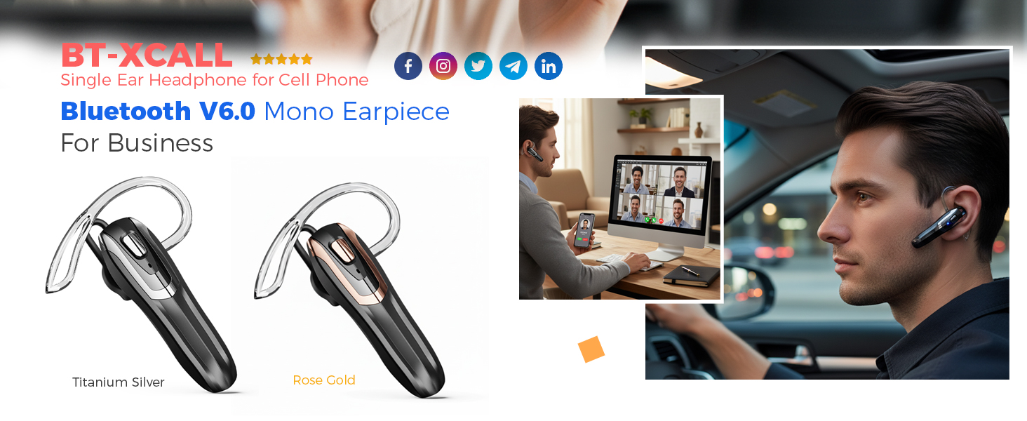 hands free earpiece bluetooth