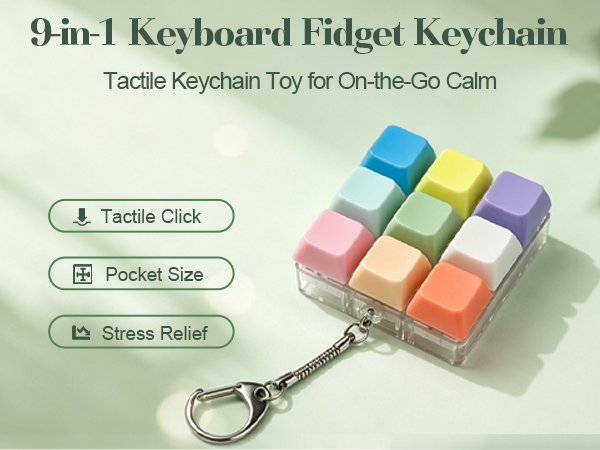 Fidget keyboard keychian