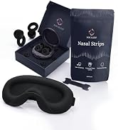 Nox Sleep Essentials - Including Sleep Mask, Ear Plugs for Sleeping and Nose Strips for Night Rec...