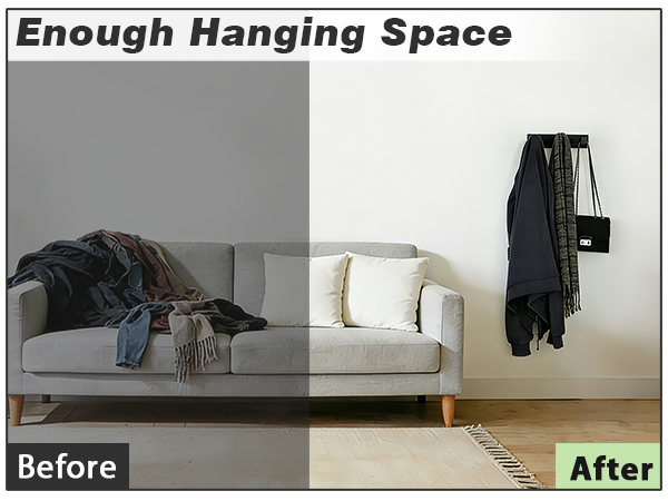 Alise Coat Hooks Wall Mount Hat and Coat Rack