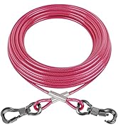 XiaZ Dog Tie Out Cable, 30ft Dog Lead for Yard, Heavy Duty Chain Line Outside for Small Medium La...