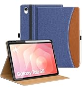 MoKo Case for Samsug Galaxy Tab S11 2025 11-Inch with S Pen Holder, PU Leather Multi-Angle Stand ...
