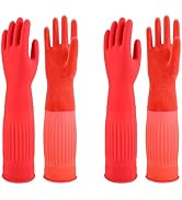 North Tower Rubber Gloves Kitchen Cleaning For Washing Dishing Kithchen, warmming Heat Resistant ...