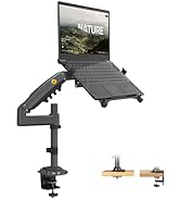 NB North Bayou Laptop Mount with Adjustable Tray for 10-17” Notebook, Full Motion Arm with VESA P...
