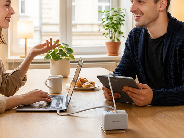 charging station with retractable cords