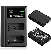 FirstPower EN-EL9 EN EL9a Battery 2-Pack 2000mAh and Dual USB Charger Compatible with Nikon D40, ...