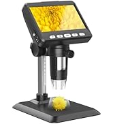 Microscope - Ashfly Digital Microscope 500X, 1080P Coin Microscope for Adult with 8 Adjustable LE...