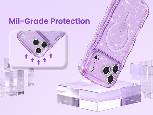crystal Clear case transparent case magnetic case glitter case Glossy case cute case aesthetic case