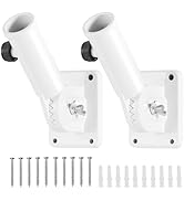 Flag Pole Holder Brackets, BONWIN 1" Flag Pole Mounting Bracket with Hardwares for House Wall Por...