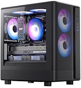 darkFlash Micro-ATX PC Case, Pre-Install 3 PWM ARGB Fans Computer Case, High Heat Dissipation MAT...
