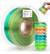 AMOLEN TPU 3D Printer Filament, Transparent Multicolor Rainbow TPU 1.75mm, Color Change Flexible ...