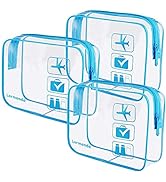 Lermende Clear Makeup Bag for Women, Clear Travel Bag,TSA Approved Clear Toiletry Bag &amp; Cosmetic ...