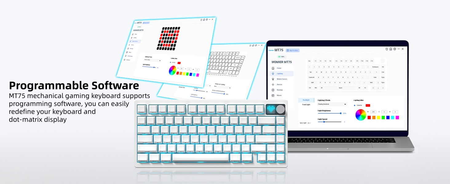 MT75 75% Wireless Mechanical Gaming Keyboard, Keyboard custom