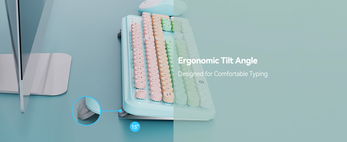 typewriter keyboard wireless for laptop desktop