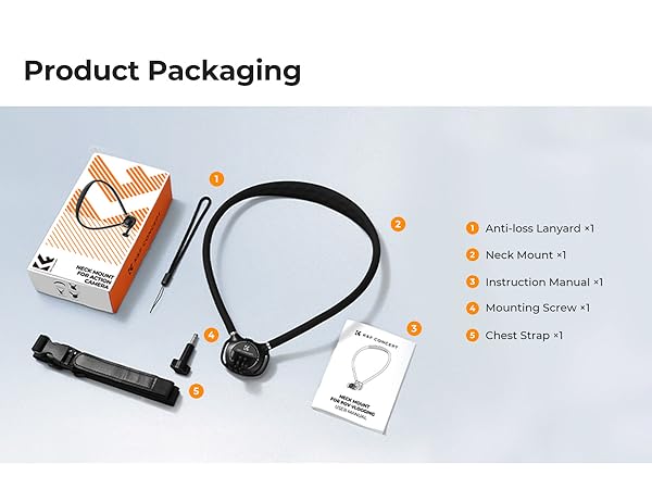 action camera neck mount