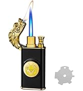 Torch Lighter, Magic Dual Flame Dragon Lighters with Adjusting Flame Tool, Creative Windproof Coo...