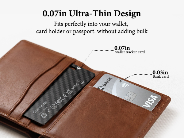 Ultra silm wallet tracker card