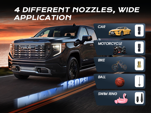 tire inflator portable air compressor cordless compact rechargeable pump for car tires 110v