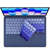 MasiBloom Silicone Keyboard Cover Skin for 2026 MacBook Neo 13 inches A18 Pro with Touch ID Anti-...